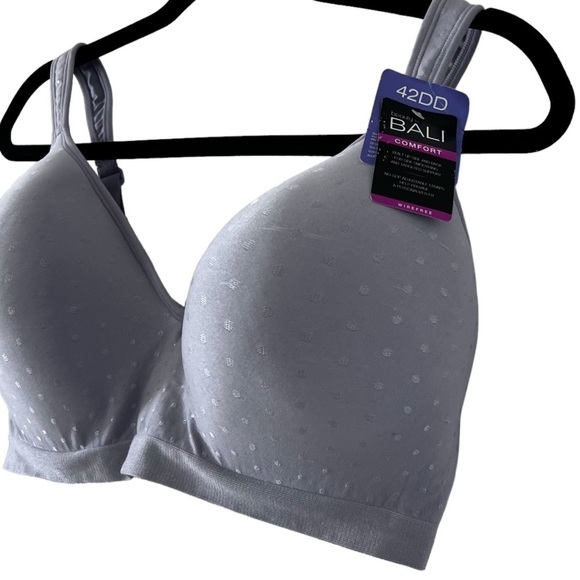 NWT Bali Bra in Purple with Light Polka Dots size 42DD - Picture 2 of 8